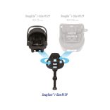 Graco SnugLite™ 40-75 cm hordozó Midnight + SnugTurn™ i-Size R129 bázistalp