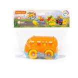 POLESIE műanyag szerelhető BUSZ csavarhúzóval NARANCS/KÉK