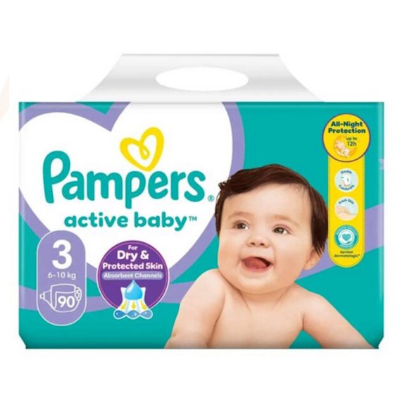 Pampers Active Baby 3 Giant Pack pelenka 6-10kg 90db