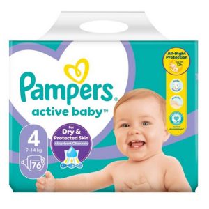 Pampers Active Baby 4 Giant Pack pelenka 9-14kg 76db