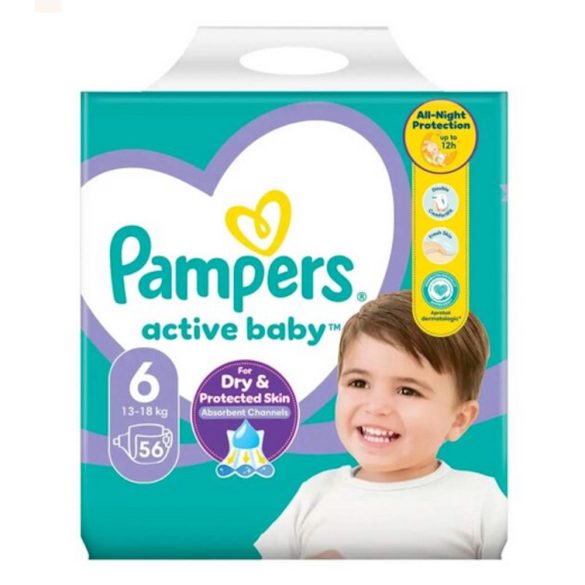 Pampers Active Baby 6 Giant Pack pelenka 13-18kg 56db