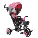 Bergon Összecsukható 360°-ban Forgatható Üléses Tricikli B56 - Pink