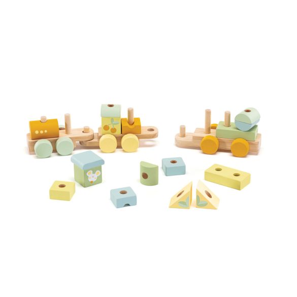 Sevi Infant Toys fa játék - Első vonatom (18 db)