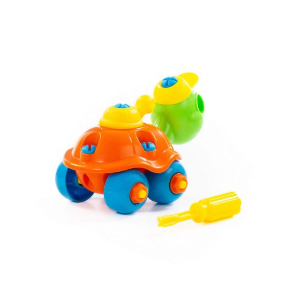 POLESIE műanyag szerelhető TEKNŐS csavarhúzóval NARANCS