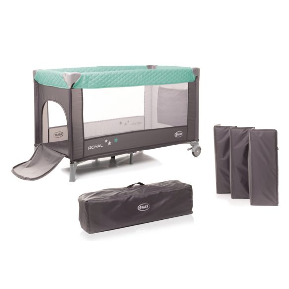 4BABY Royal utazóágy egyszintes - Zöld