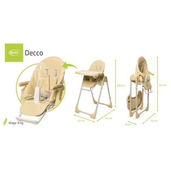 4BABY Decco etetőszék - Camel