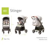 4Baby Stinger sport babakocsi-Melange light grey