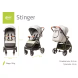 4Baby Stinger sport babakocsi-Melange light grey