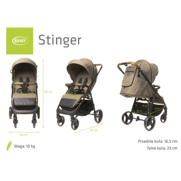 4Baby Stinger sport babakocsi-Mokka