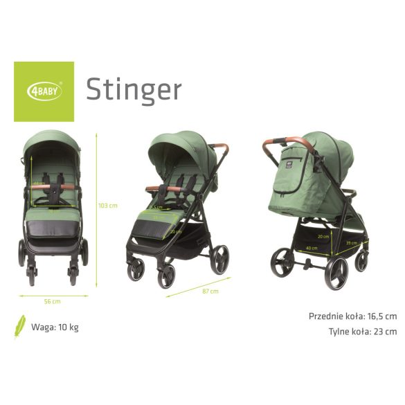 4Baby Stinger sport babakocsi-Olive