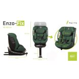 4Baby Enzo-Fix i-Size 40-150cm biztonsági gyerekülés-Dark Green