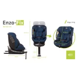 4Baby Enzo-Fix i-Size 40-150cm biztonsági gyerekülés-Navy Blue