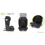 4BABY APP-Fix I-Size 100-150 cm biztonsági gyerekülés-Black