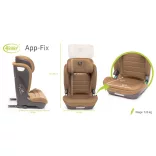 4BABY APP-Fix I-Size 100-150 cm biztonsági gyerekülés-Mokka