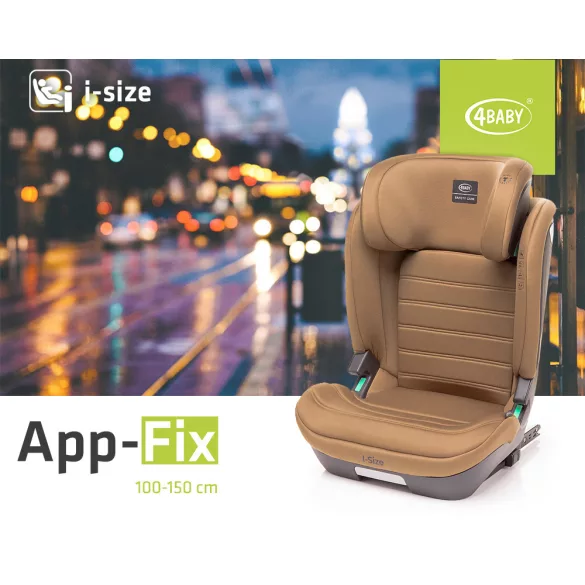 4BABY APP-Fix I-Size 100-150 cm biztonsági gyerekülés-Mokka