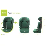 4BABY Nero I-Size 100-150 cm biztonsági gyerekülés-Green