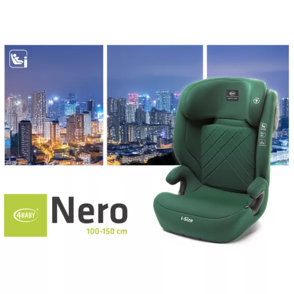 4BABY Nero I-Size 100-150 cm biztonsági gyerekülés-Green