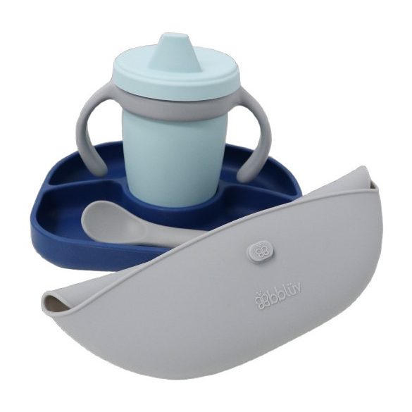 Bblüv Set szilikon etetési szett - Navy