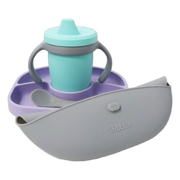 Bblüv Set szilikon etetési szett - Violet