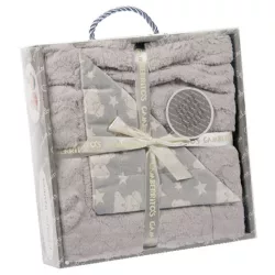 Gamberritos takaró plüss 3D anyagú 80x110cm szürke 10008