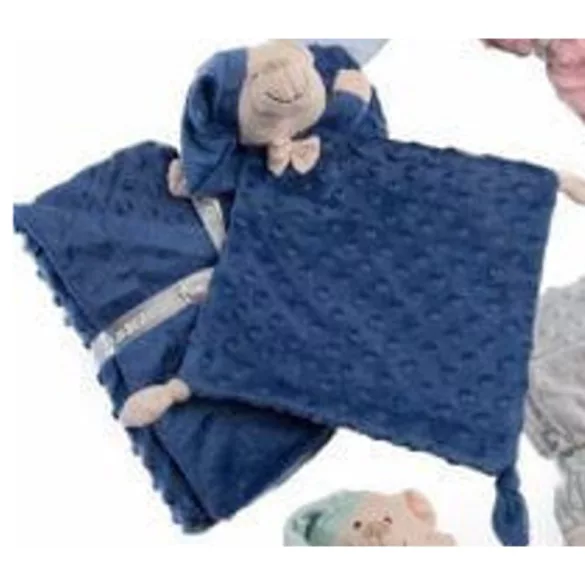 Gamberritos takaró - plüss buborékos anyagú 80x110cm plüss szundikendõvel maci indigó 10339