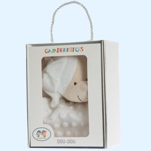 Gamberritos szundikendõ - plüss buborékos anyagú maci fehér 10702