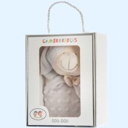   Gamberritos szundikendõ - plüss buborékos anyagú maci szürke 10702