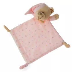   Gamberritos szundikendõ pamut tetra csillag mintás maci rózsaszín 10705