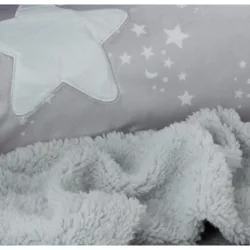 Gamberritos takaró plüss 80x110cm csillagos szürke 10721