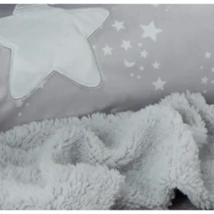 Gamberritos takaró plüss 80x110cm csillagos szürke 10721