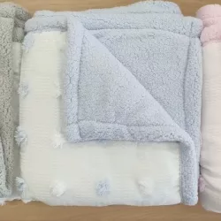   Gamberritos takaró polár termo 80x110cm pöttyös mintás kék 10913