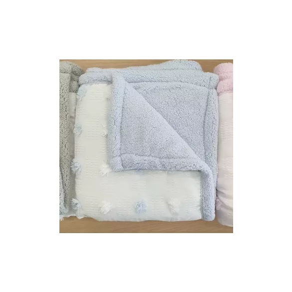 Gamberritos takaró polár termo 80x110cm pöttyös mintás kék 10913