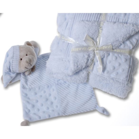 Gamberritos takaró - plüss 80x110cm plüss szundikendõvel maci kék 11007