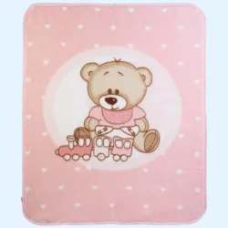   Gamberritos takaró plüss 80x90cm becipzározható rózsaszín 11032