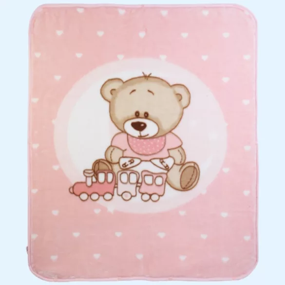 Gamberritos takaró plüss 80x90cm becipzározható rózsaszín 11032