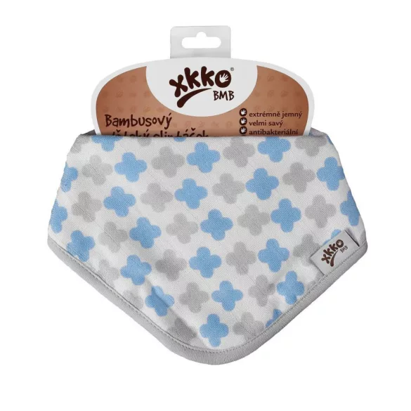 Xkko nyálkendõ patentos bambusz kék mintás BMBBND040