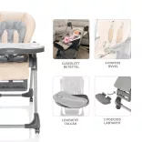 Zopa etetõszék - Monti 2 Diamond Beige