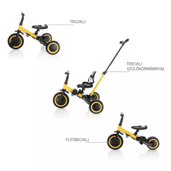 Zopa tricikli 3in1 tolókarral Lunar Grey