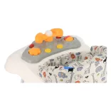 Baby Mix bébikomp kormánykerékkel szilikon kerekek szürke