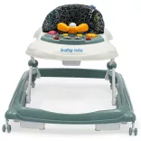 Baby Mix bébikomp kormánykerékkel szilikon kerekek zöld