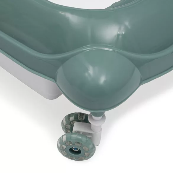 Baby Mix bébikomp kormánykerékkel szilikon kerekek zöld