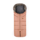 PETITE&MARS Téli szett Arctic 4in1 bundazsák + kézmelegítő kesztyű babakocsira Furry Pastel Peach