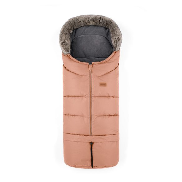 PETITE&MARS Téli szett Arctic 4in1 bundazsák + kézmelegítő kesztyű babakocsira Furry Pastel Peach