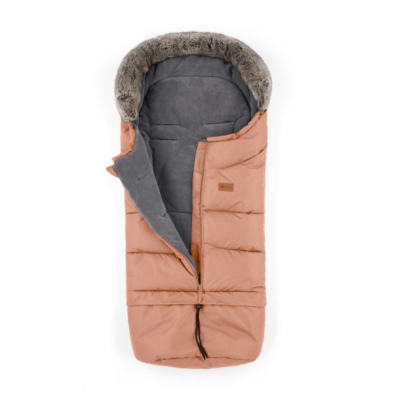 PETITE&MARS Téli szett Arctic 4in1 bundazsák + kézmelegítő kesztyű babakocsira Furry Pastel Peach