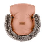 PETITE&MARS Téli szett Arctic 4in1 bundazsák + kézmelegítő kesztyű babakocsira Furry Pastel Peach