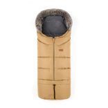 PETITE&MARS Téli szett Arctic 4in1 bundazsák + kézmelegítő kesztyű babakocsira Furry Elegant Caramel