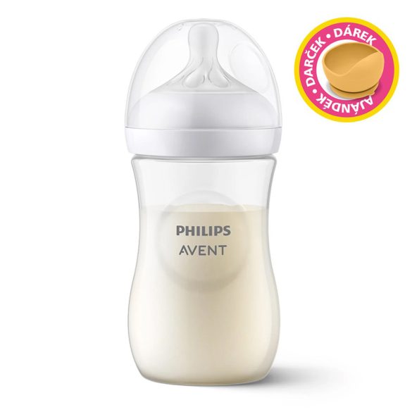 Philips AVENT cumisüveg Natural Response AirFree szeleppel 260ml - most Petite and Mars szilikon tálkával