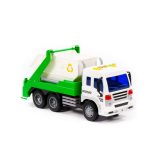 POLESIE műanyag konténeres autó FEHÉR/ZÖLD