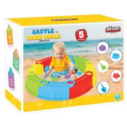   Pilsan Homok kastély építő forma, kiegészítőkkel 88cm - Színes