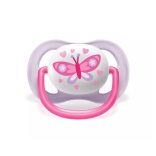 Philips AVENT játszócumi ultra air 0-6hó lány Text 2db
